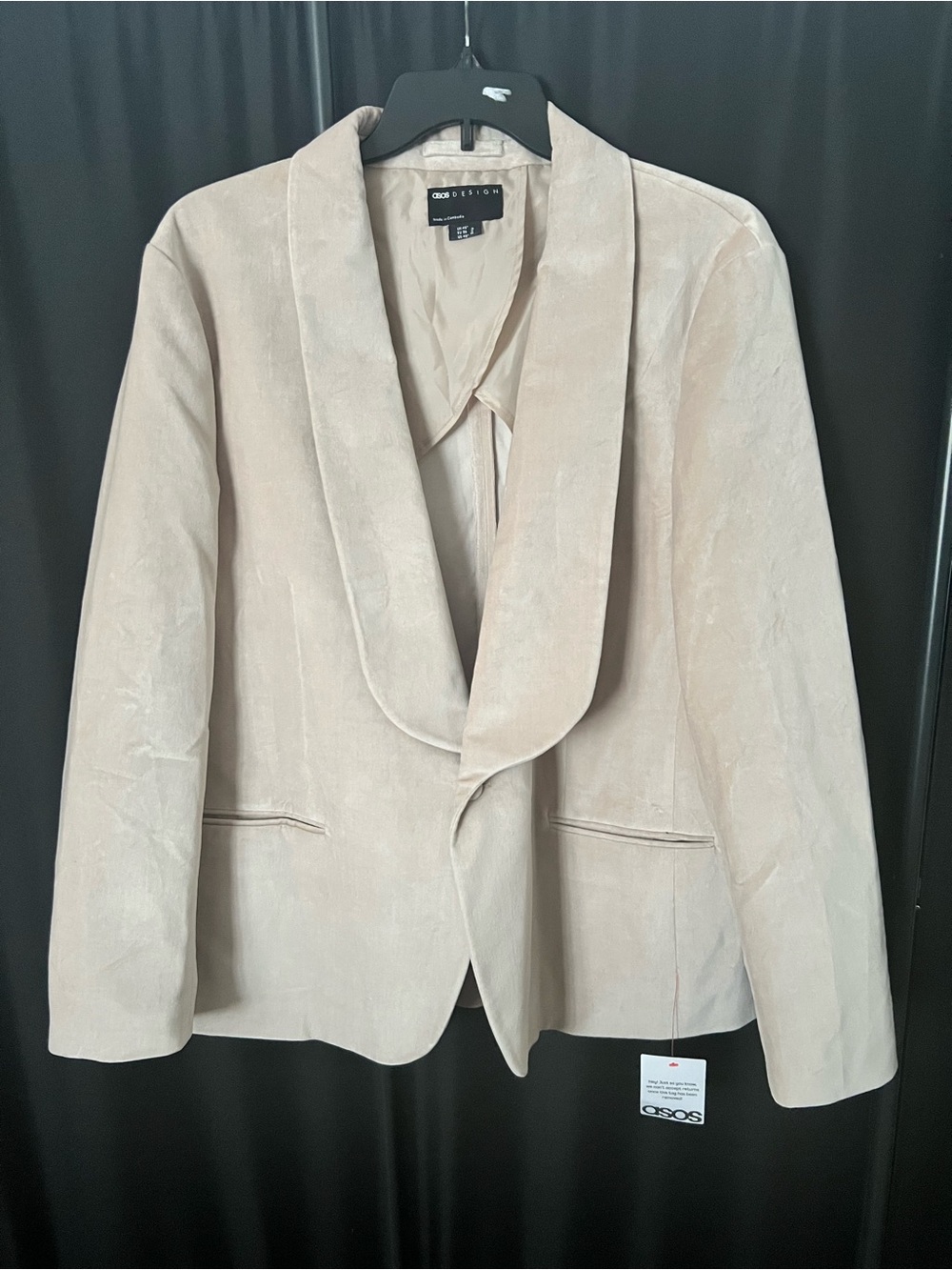 ASOS Light Beige Shawl-Lapel Blazer